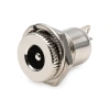 Gniazdo zasilania DC 2,1/5,5 mm do obudowy, metalowe (nakrętka)