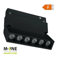 Reflektor szynowy magnetyczny liniowy regulowany 6W 480lm 4000K czarny M-LINE