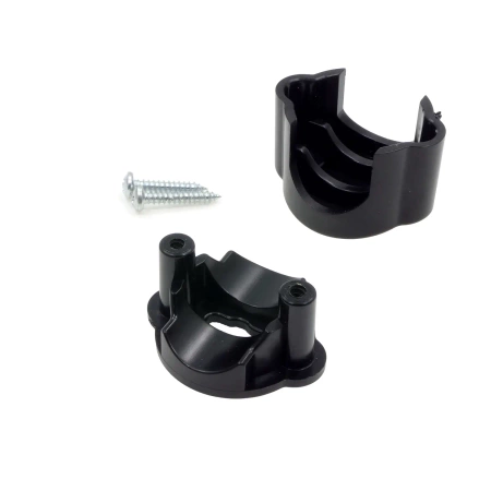 Uchwyt kabla plastikowy 42×32 mm natynkowy czarny - Retro PRL