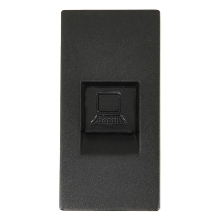 Gniazdo RJ45 Ethernet Cat6 czarny, moduł 1/2 do ramki Tawoia Glass