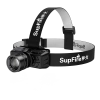 Latarka czołowa Superfire HL50, 300 lm, zasięg 200 m, 4 tryby, zoom