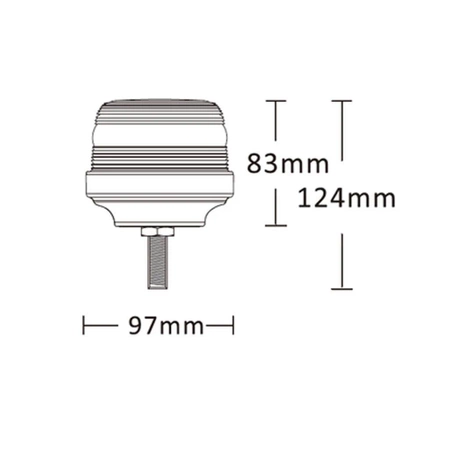 Lampa błyskowa LED 24LED, 24W, R65, R10, śruba, 12V/24V
