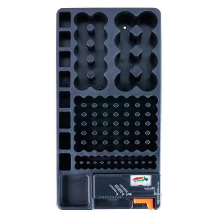 Organizer na baterie, wbudowany tester baterii