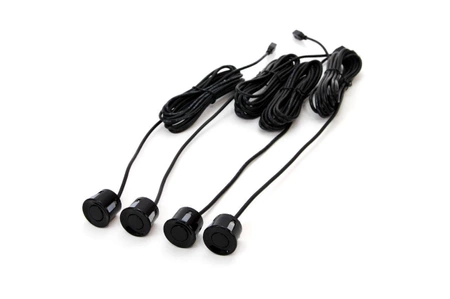 System czujników parkowania AMIO, wyświetlacz LED, czarne czujniki 22mm (30489)