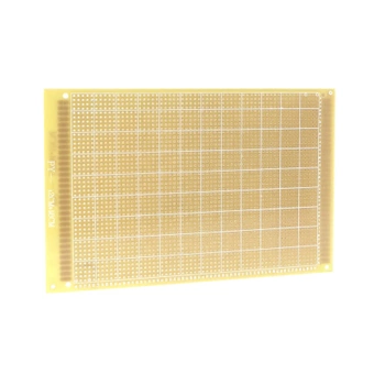 Płytka uniwersalna 12 x 18 cm, jednostronna, raster 2,54 mm, żółta, PU17