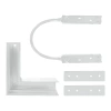 Łącznik kątowy do szyny magnetycznej poziomy natynkowy biały M-LINE