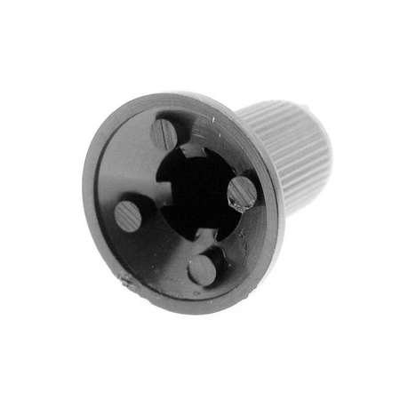 Gałka z kołnierzem do potencjometru na oś 6mm - 18x19mm - czarna, szary znacznik - N-0