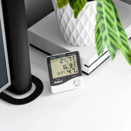 Stacja pogodowa REBEL RB-0005 (data, temp zew, temp wew, wilgotność)