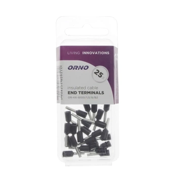 Tulejka miedziana izolowana przekrój do 1.5mm2 dł.8mm, blister 25szt.