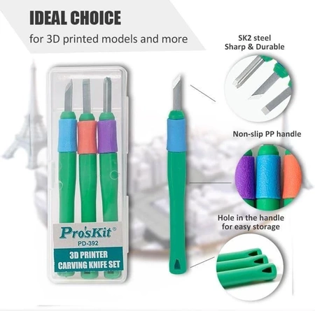 Zestaw noży do druku 3D PD-392 Proskit