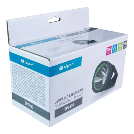Latarka LED 200lm, akumulator 2400mAh, szperacz SP0406