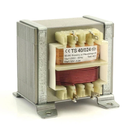 Transformator 40VA, 230Vac (12V) 3.3A, Indel TS40/024
