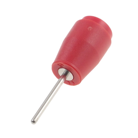 Gniazdo bezpieczne 4mm przyłącze lutowane do PCB 25A czerwone