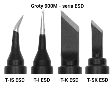 Grot lutowniczy 900M-T-K ESD, nóż, powłoka czerniona, trwałość 50 000+, Mechanic