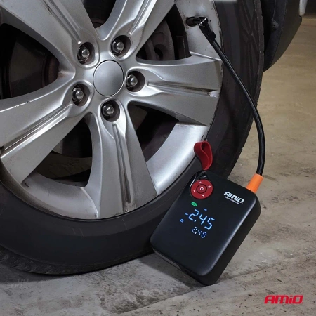 Jump Starter Mini 12V 7.2Ah 600A 4w1 Starter - Latarka - Kompresor - Powerbank AMIO 04675