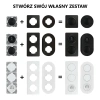 Ramka plastikowa podwójna, biała, OVAL
