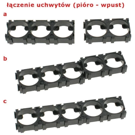 Uchwyt mocujący na 3 akumulatory 18650