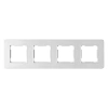 Ramka poczwórna, szklana, biała, QUAD Electromalt, QAD1004GW