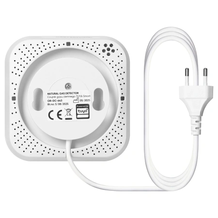 Czujnik gazu ziemnego WiFi TUYA 220VAC żywotność sensora 5 lat, ORNO OR-DC-643