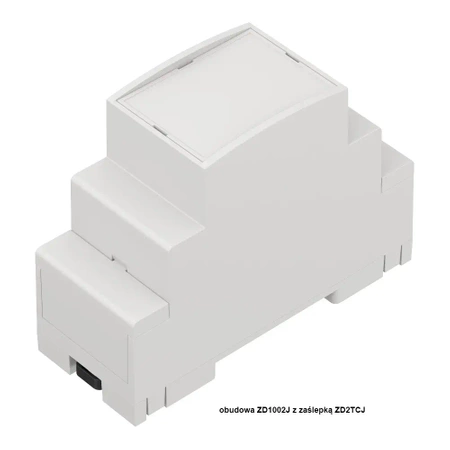 Obudowa modułowa na szynę DIN ZD1002J, 90 × 36 × 67 mm, ABS V0, jasnoszara, Kradex