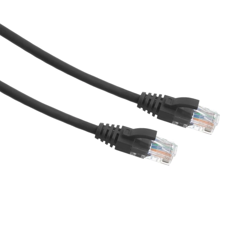 Patchcord Ethernet LAN UTP kat.6 0.5m czarny