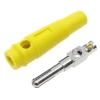 Wtyk bananowy NRC z otworem 4mm, żółty