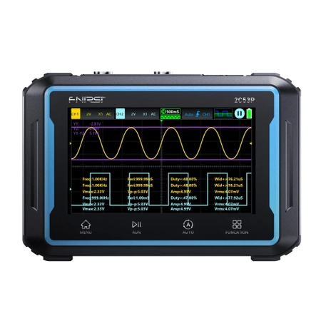 Dwukanałowy oscyloskop z multimetrem i generatorem 50MHz 2C53P FNIRSI