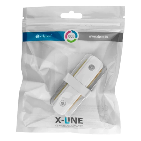 Złączka typu I do szyny, biała