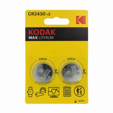 Bateria CR2430 3V Kodak Max Lithium 2szt, blister