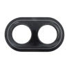 Ramka podwójna owalna ceramiczna czarna Ceramic Loft