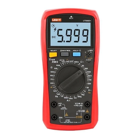 Miernik 6000 [V, A, om, F, Hz] TRMS, LIVE, NCV, Uni-T UT-890D+