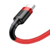 Kabel USB-A do USB-C 3m, szybkie ładowanie QC3.0 2A, nylonowy oplot, czerwony, Baseus