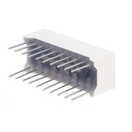 Wyświetlacz LED, linijka: 7x zielony + 3x czerwony