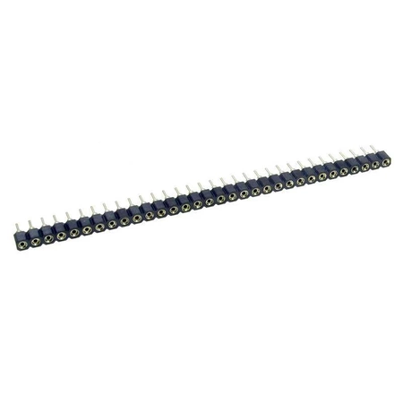 Gniazdo goldpin jednorzędowe, 32 pin, raster 2,54 mm, precyzyjne, łamane, niskoprofilowe