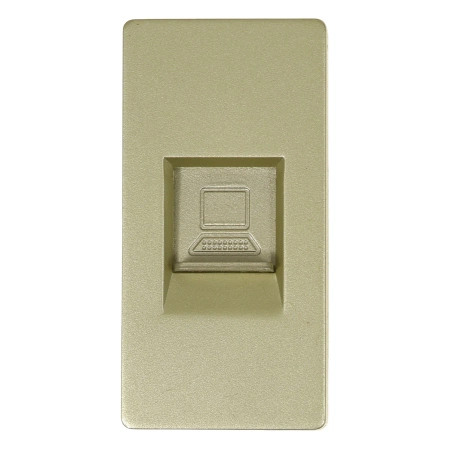 Moduł 1/2 - gniazdo RJ45 Ethernet Cat6 - złoty - kompatybilny z ramkami Tawoia Glass