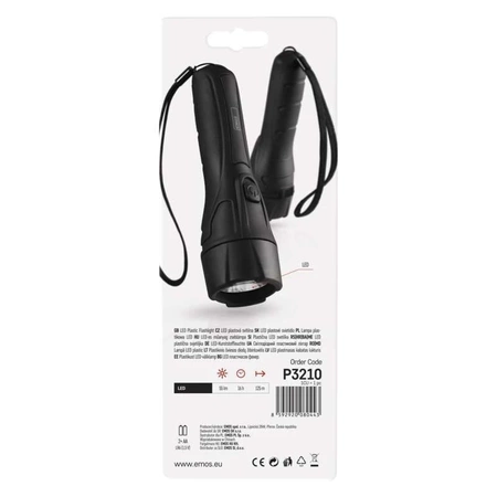 Latarka ręczna LED, 1 W, 2 × AA, obudowa z tworzywa, EMOS P3210
