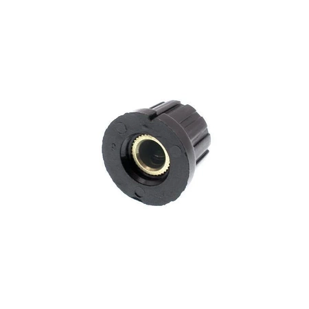 Gałka z kołnierzem do potencjometru na oś 6mm - 21x16mm - czarna