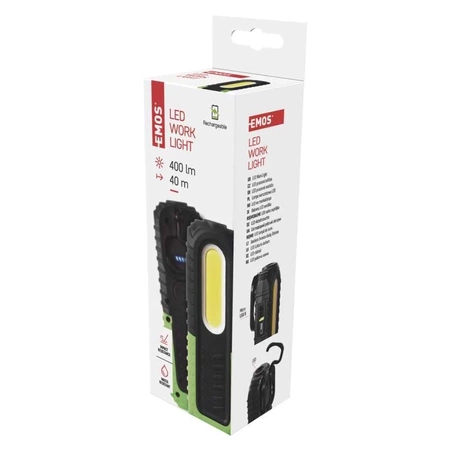 Lampa warsztatowa LED 5W COB +3W LED, 400lm, 2000mAh ładowalna