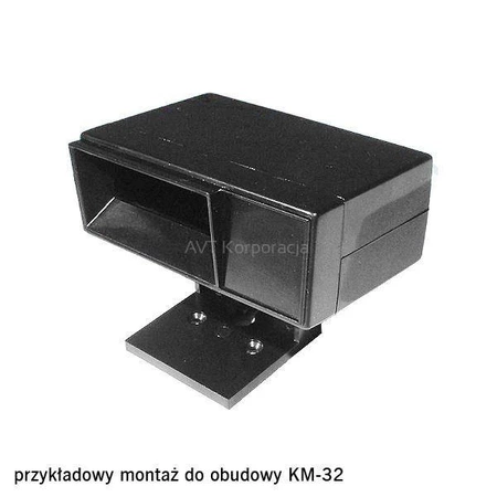 Zawieszka do obudów plastikowych, czarna, do montażu pionowego, Maszczyk