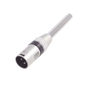 Wtyk XLR męski 3-pin z odgiętką czarny