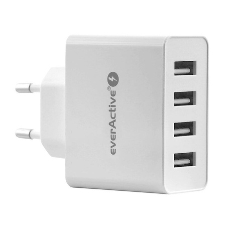 Ładowarka USB 5A, ładowarka sieciowa 4xUSB iQ Smart Charging, everActive SC400