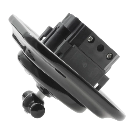 Włącznik żaluzjowy obrotowy ceramiczny, kwadratowy z ramką, podtynkowy czarny Ceramic Loft