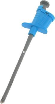 Chwytak haczykowy 158mm z gniazdem 4mm, elastyczny, bezpieczny, niebieski