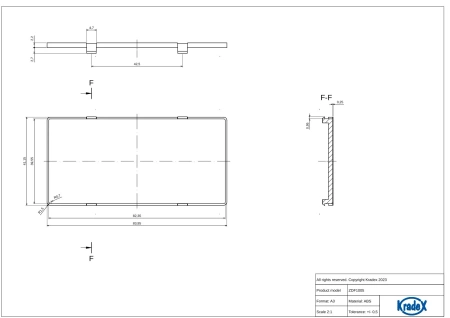 Obudowa na szynę DIN do Raspberry Pi 4 ABS V0 KRADEX ZD3005 PI4J ABS V0