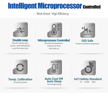 Stacja lutownicza hotair 600W + chwytak podciśnieniowy SMD, SS-956B Proskit