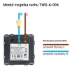 Czujnik ruchu PIR 200W (60W LED) grafitowy podtynkowy (moduł bez ramki) - TAWOIA Glass