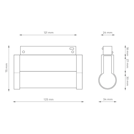 Reflektor szynowy magnetyczny liniowy regulowany 6W 480lm 4000K czarny M-LINE