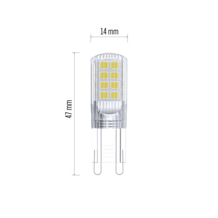 Żarówka LED G9 2.5W = 32W 350lm neutralna biel, Classic JC EMOS ZQ9536