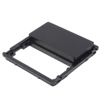 Włącznik światła + moduł ładowarki USB (2 gniazda USB 2,4A) z ramką szklaną podwójną - czarny - Tawoia Glass