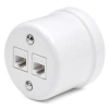 Natynkowe gniazdo Ethernet Cat.5e x2 ceramiczne białe Ceramic Classic Loft